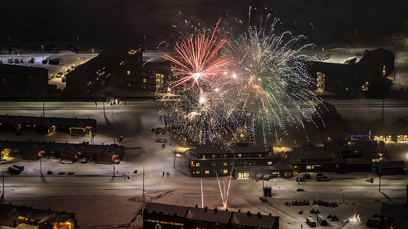 Neujahr in Longyearbyen